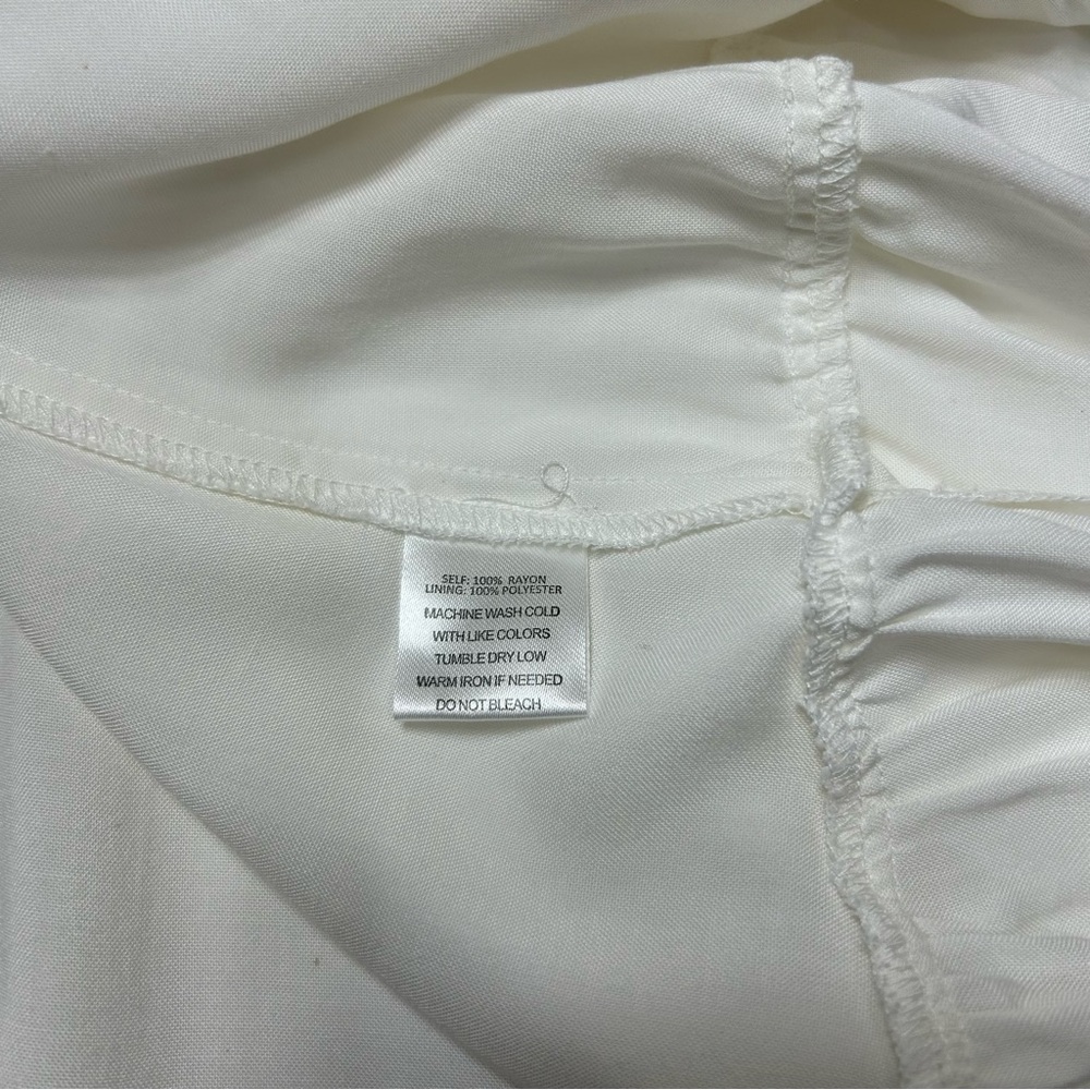 Indigo Rose Off White Boho Elastic Waist Pull On Off Shoulders Romantic Dress XL - Picture 11 of 13